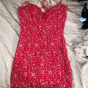 Windsor Fashion Apparel Red Floral Mini Dress